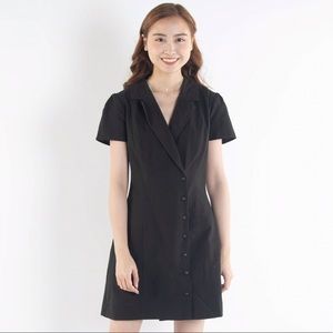 Black Button Down Mini Dress